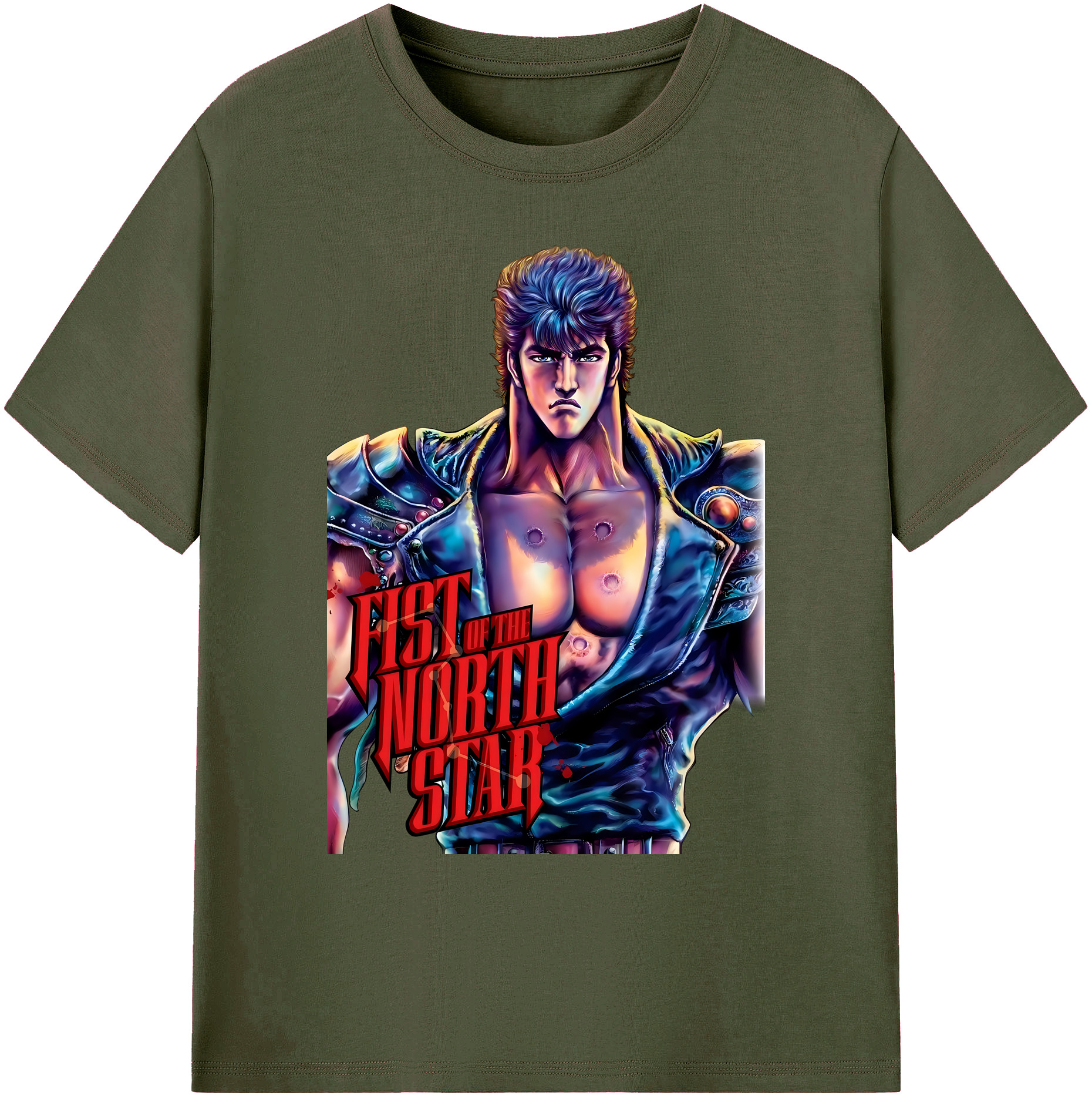 （画像用） 北斗の拳 Fist of the North Star 綿100％ メンズ半袖Tシャツ｜肌触りやわらか＆通気性